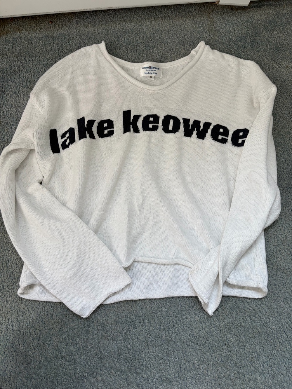 White 'Lake Keowee' Knit Pullover Sweatshirt